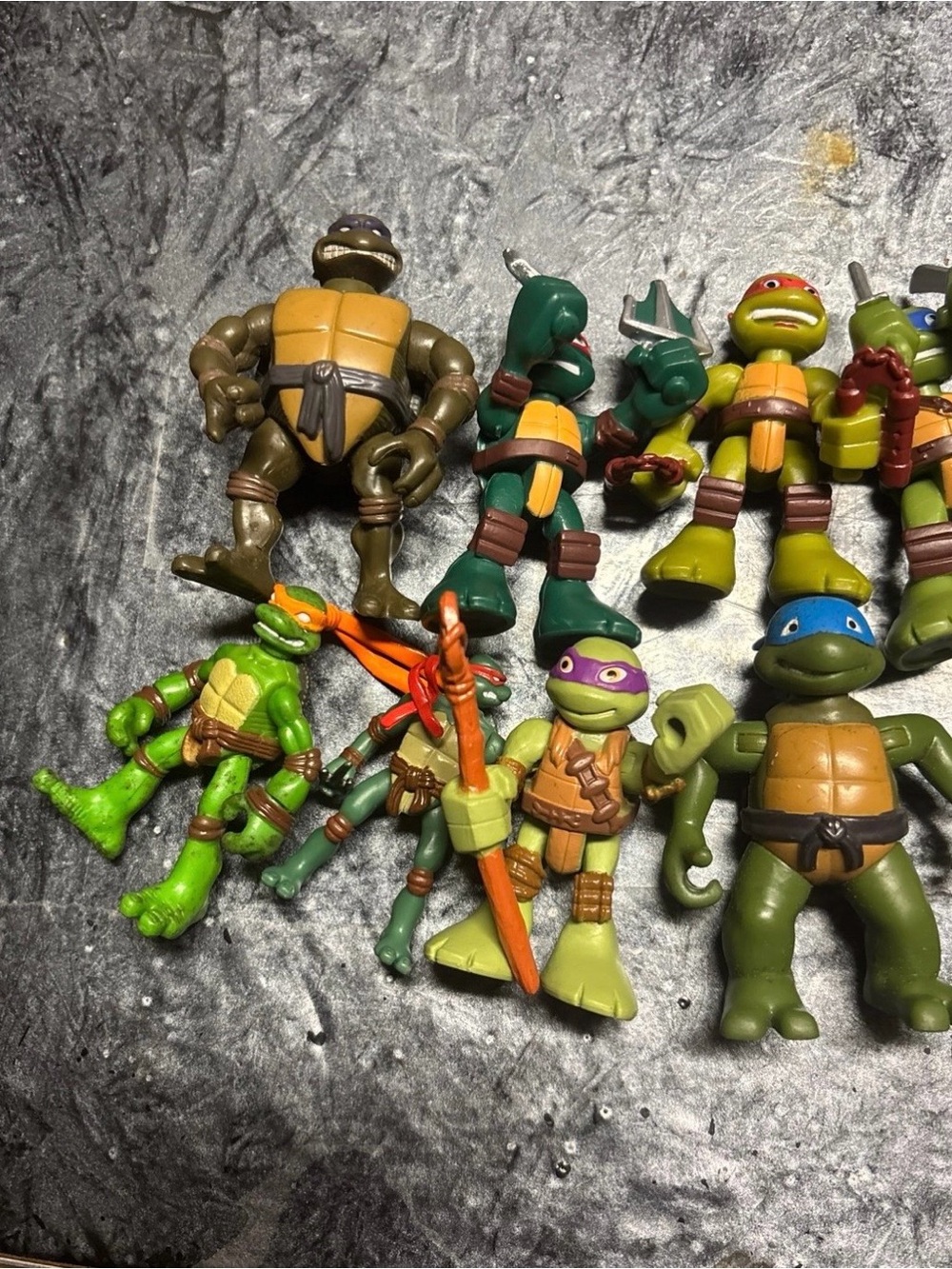 Playmates Teenage Mutant Ninja Turtles Mini Size Figures Lot Half Shell Heroes - Picture 2 of 5